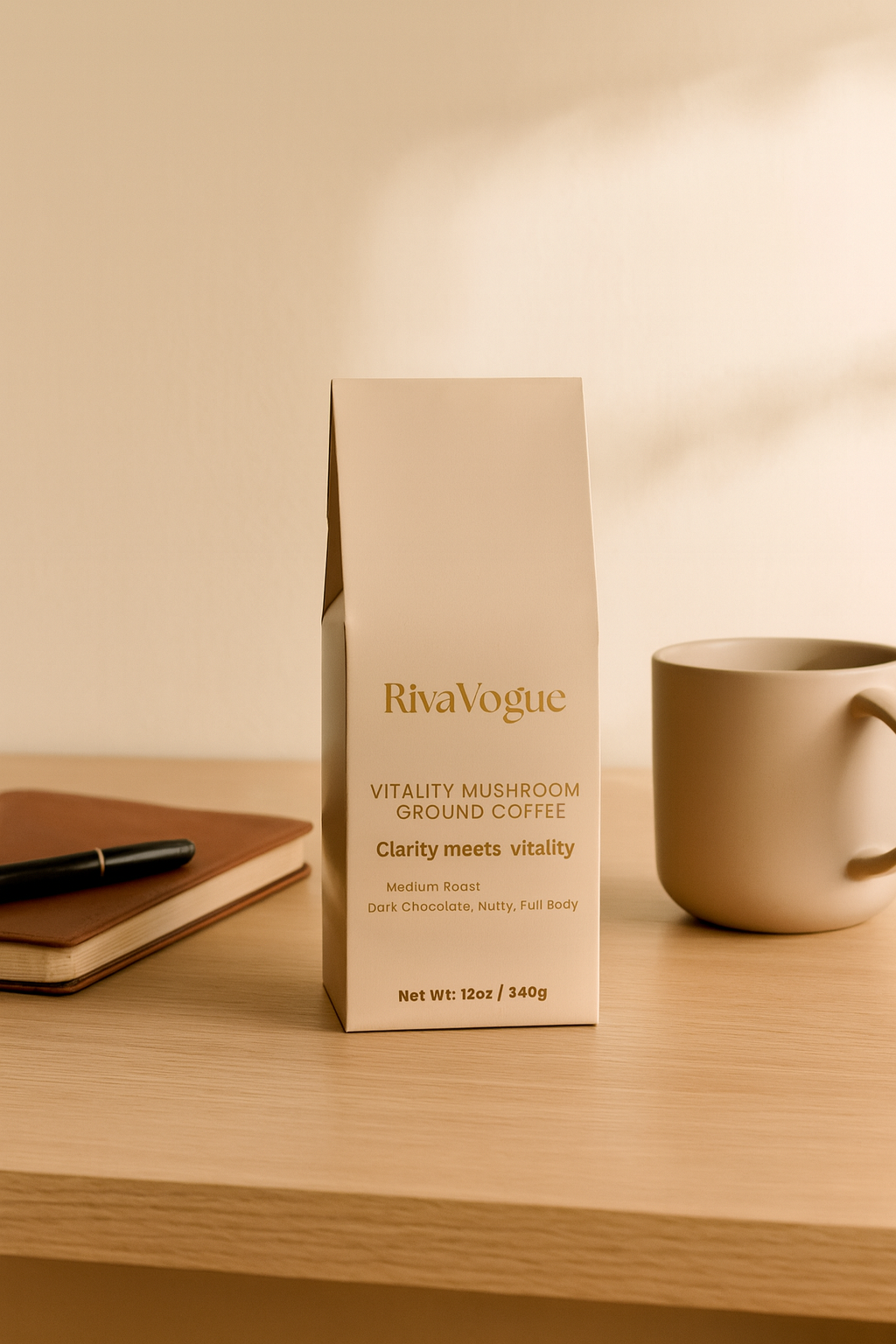 RivaVogue Vitality Mushroom Coffee (Medium Roast)