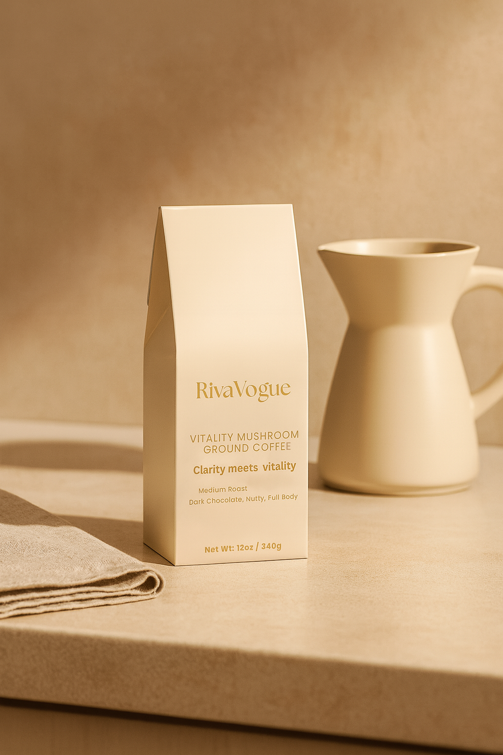 RivaVogue Vitality Mushroom Coffee (Medium Roast)